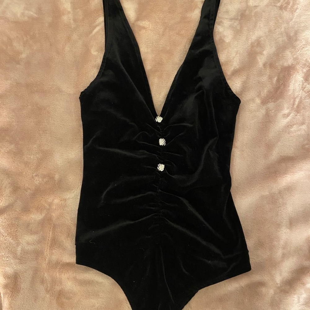 Bershka velvet bodysuit